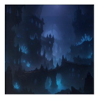 The Abyss of Ny’Zhara – Sanctum of the Umbrakind Acrylic Print
