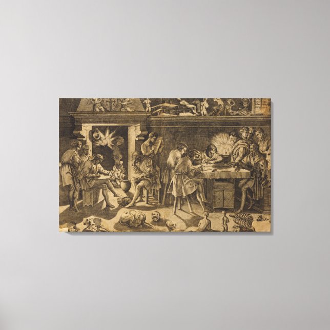 The Academy of Baccio Bandinelli, 1547 Canvas Print (Front)