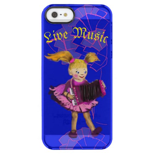 The accordion player girl clear iPhone SE55s case