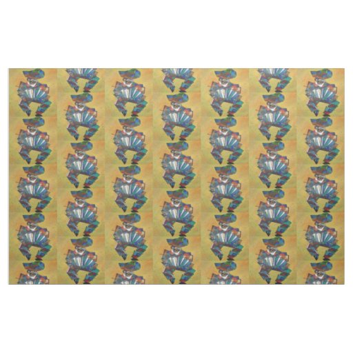 The Accordionist Cubism Art Fabric