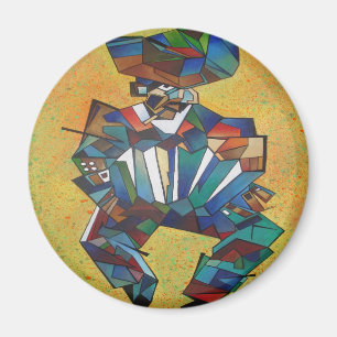 The Accordionist Cubism Art Magnet