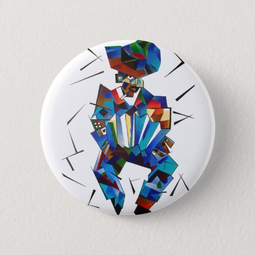 The Accordionist Geometric Art Style Button
