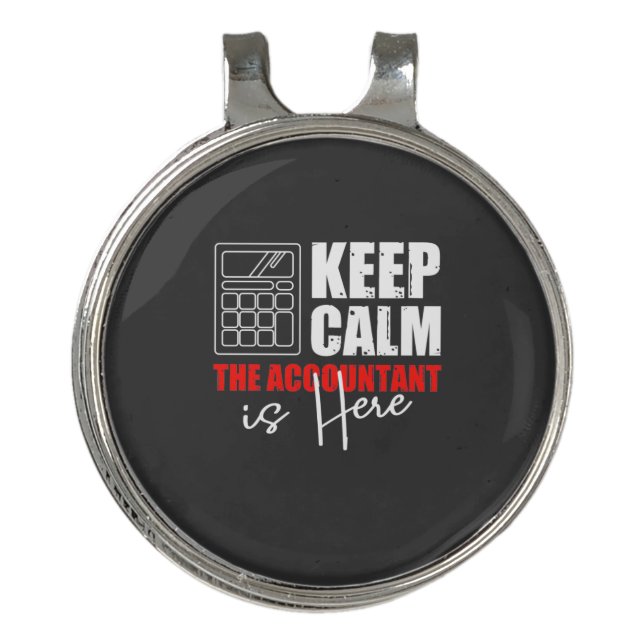 The Accountant Is Here Golf Hat Clip (Front)