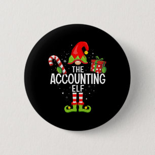 The Accounting Elf Family Christmas Pajama Xmas Button