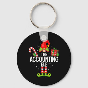 The Accounting Elf Family Christmas Pajama Xmas Keychain