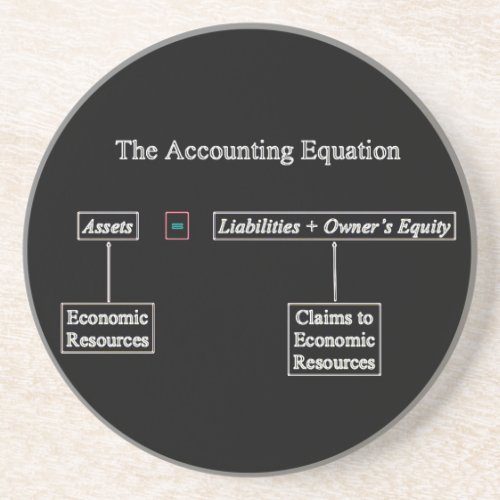 The Accounting Equation Drink Coaster