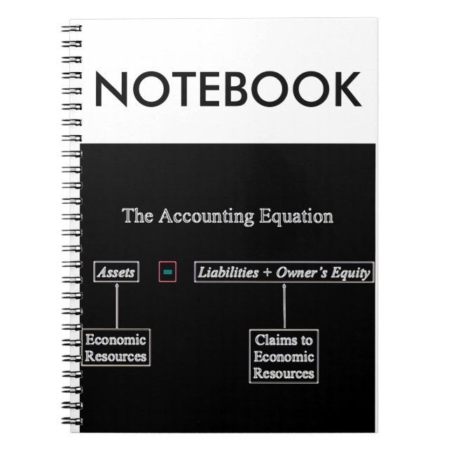 "The Accounting Equation" Notebook (Front)