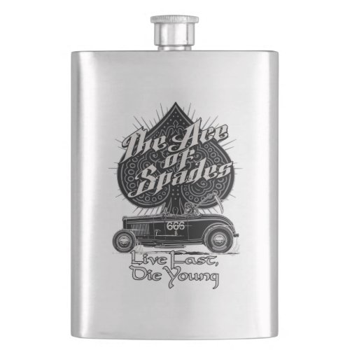 The Ace Of Spades _ Hot Rod Roadster _ Flask
