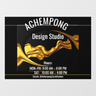 The Achempong Signature Collection: Liquid Gold St Window Cling