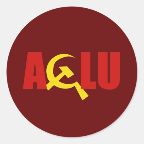 The ACLU is communist Classic Round Sticker