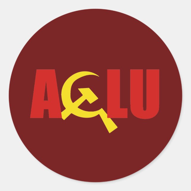 The ACLU is communist Classic Round Sticker (Front)