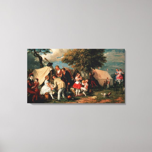 The Acrobats' Camp, Epsom Downs Canvas Print (Front)