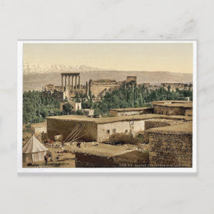The Acropolis, Baalbek, Holy Land, (i.e., Ba'labak Postcard