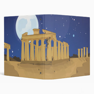 The Acropolis of Athens cartoon 3 Ring Binder
