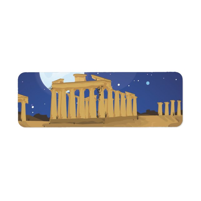 The Acropolis of Athens cartoon Label (Front)