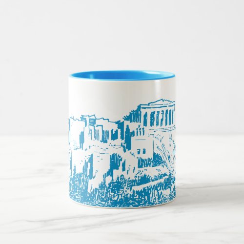 The Acropolis of Athens Greece Two_Tone Coffee Mug