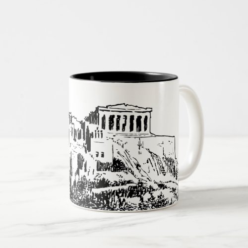 The Acropolis of Athens Greece Two_Tone Coffee Mug