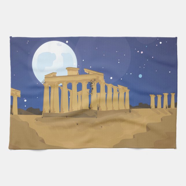 The Acropolis of Athens Kitchen Towel (Horizontal)