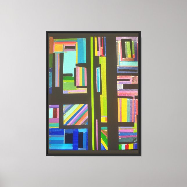 The Acrylic Geometric Abstract Canvas Print (Front)