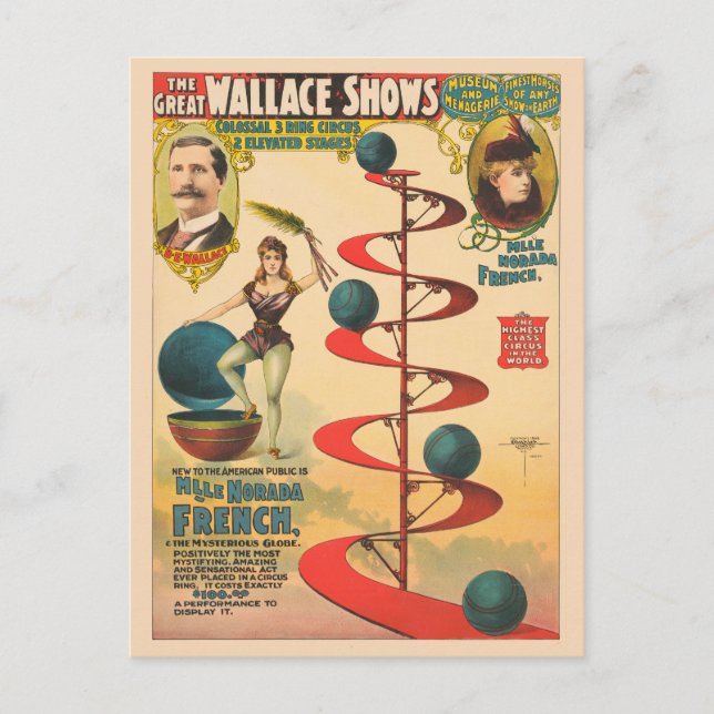 The Act Of M'lle Norada French Postcard (Front)