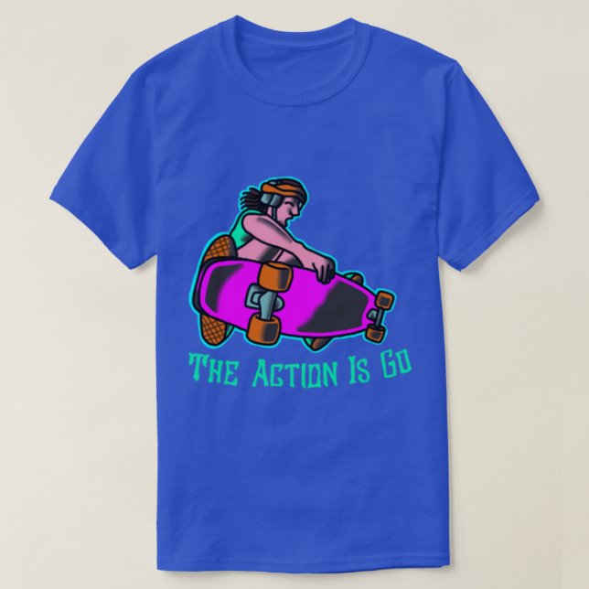 the action is go fu manchu T-Shirt (Design Front)