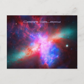 The Active Cigar Galaxy - Messier 82 Postcard