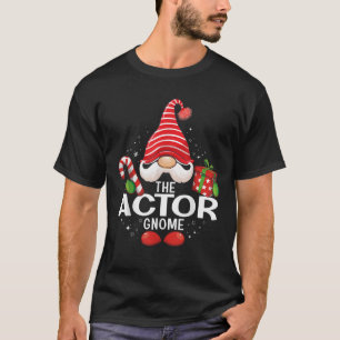 The Actor Gnome Christmas Matching Family T-Shirt