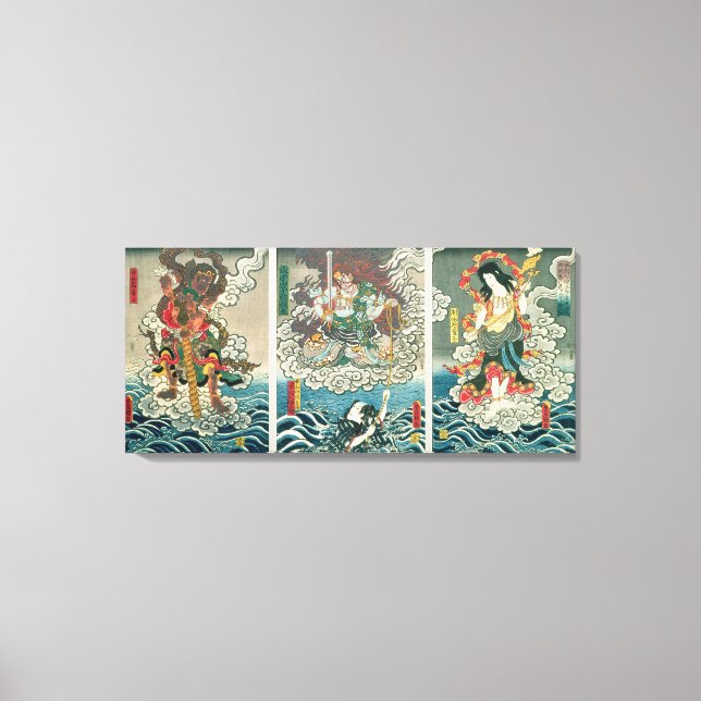 The actor Ichikawa Ebizo V as the deity Fudo Myoo Canvas Print (Front)