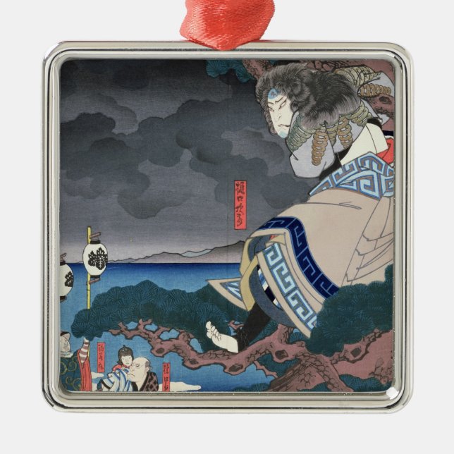 The actor Nakamura Utaemon IV Metal Ornament (Front)