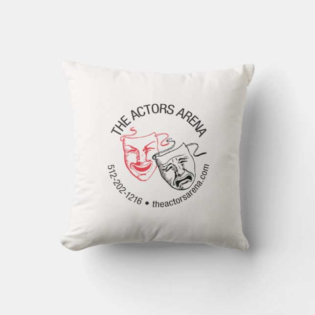 The Actors Arena Zip-Zap-Zop! "Pillow Of Shame"! Throw Pillow (Front)