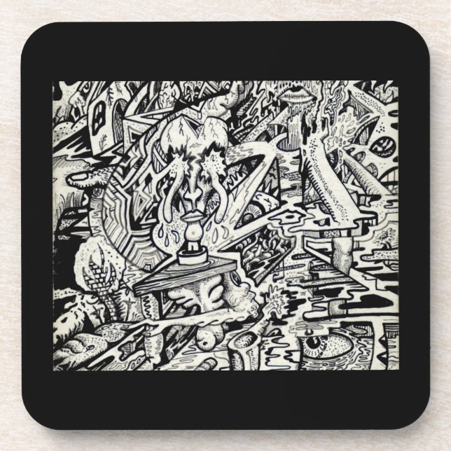 The Adept, or, A Freakish Transfiguration plastic Beverage Coaster (Front)