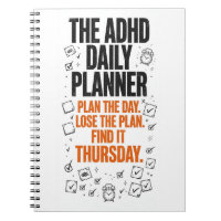 The ADHD Daily Planner Funny ADHD Journal
