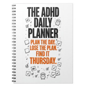 The ADHD Daily Planner Funny ADHD Journal