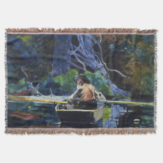 The Adirondack Guide Winslow Homer 1894 Throw Blanket