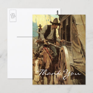 The Admirable Outlaw by NC Wyeth, Vintage Cowboys Postcard