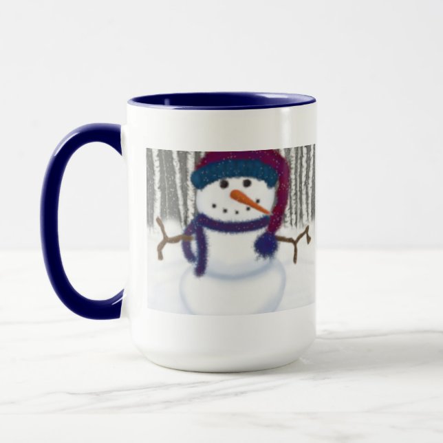 The Adorable Puffy The Snowman Mug (Left)