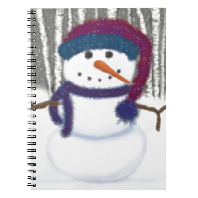 The Adorable Puffy The Snowman Notebook (Front)