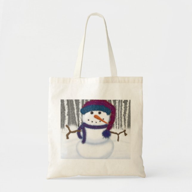 The Adorable Puffy The Snowman Tote Bag (Front)