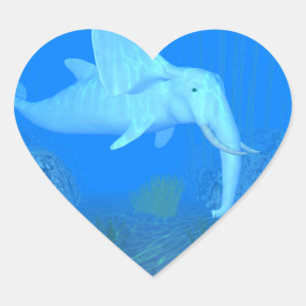 The Adorable Whalphant Heart Sticker