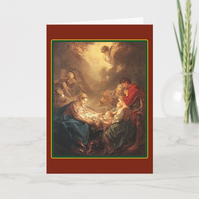 The Adoration - A Vintage Christmas Card (Front)