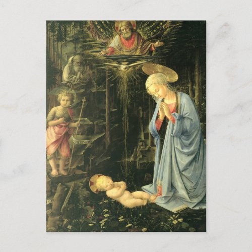 The Adoration in the Forest by Filippo Lippi _ Postcard