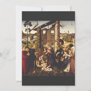 The Adoration of the Child with Saints and Donors Invitation