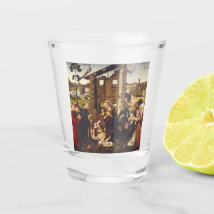 The Adoration of the Child with Saints and Donors Shot Glass