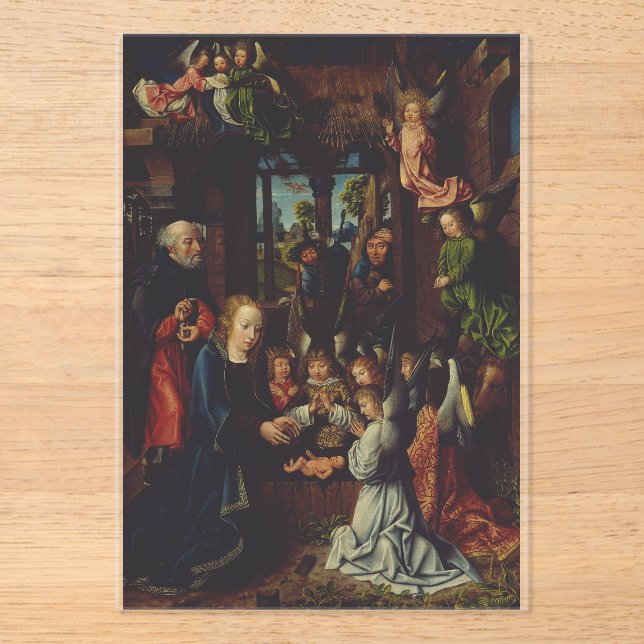 The Adoration of the Christ Child Acrylic Invitations (Front)