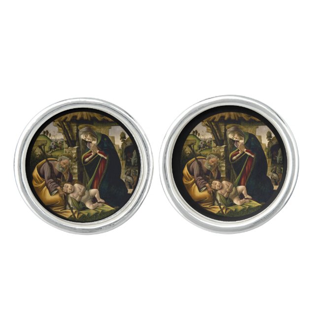 The Adoration of the Christ Child Cufflinks (Front)
