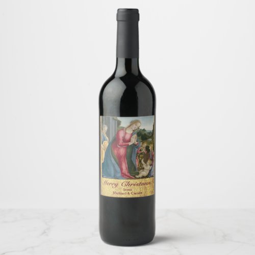 The Adoration of the Christ Child _ Frediani Wine Label