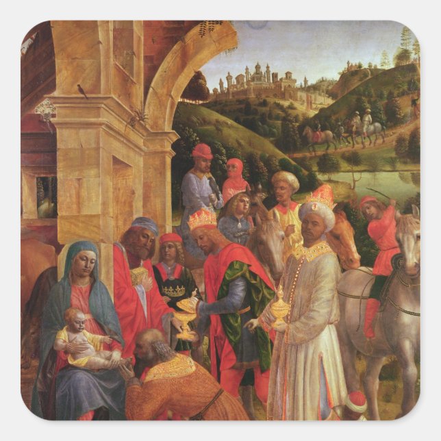 The Adoration of the Kings Square Sticker (Front)