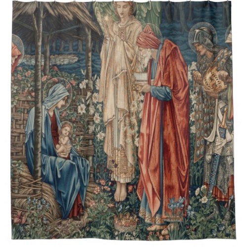 The Adoration Of The Magi 1890 By William Morris Shower Curtain