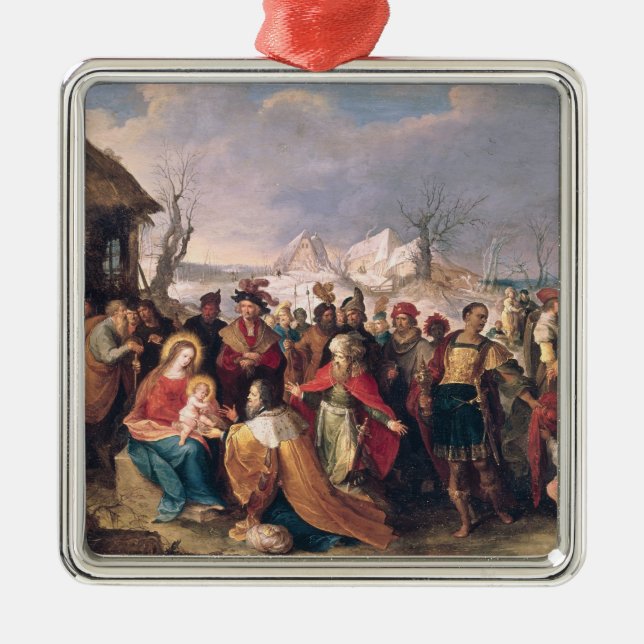 The Adoration of the Magi 3 Metal Ornament (Front)