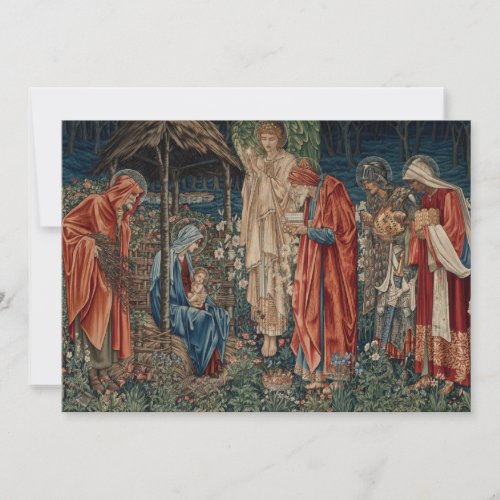 The Adoration of the Magi by Edward Burne_Jones Holiday Card